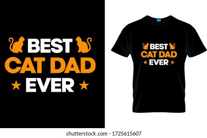 Mejor vector de plantilla de diseño de camiseta para papa de gato