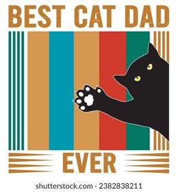 best cat dad ever.with patches for t-shirts and other uses.