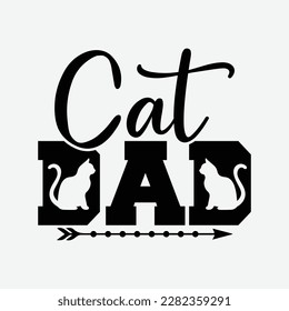 Best Cat Dad Fathers Day Men Kitty Daddy Papa Christmas Gift