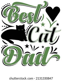 Best cat dad t-shirt design for Pet lovers.