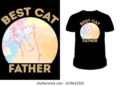 Best cat father T-Shirt design