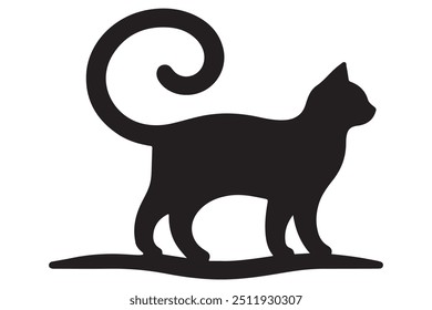 Best Cat Logo silhouette vector design