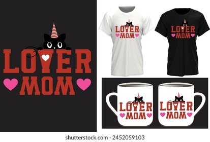 Best Cat Lover Mom T-shirt  Mug's Print on Demand Design