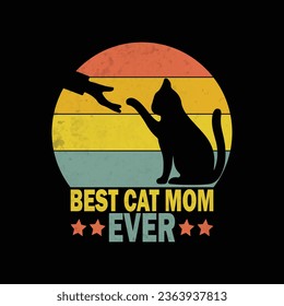 best cat mom ever illustrations with patches for t-shirts and other uses