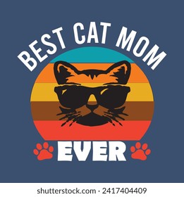 	
BEST CAT Mom Ever - Cat Lover Typography Quote -Typography T-Shirt Design, EPS File format, size 2500x2500 pixel, Editable file, Printable graphic, 300 DPI (PPI), White background.
