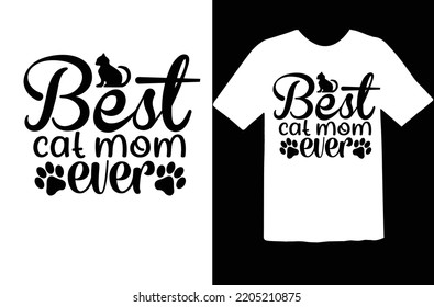 Best cat mom ever svg design