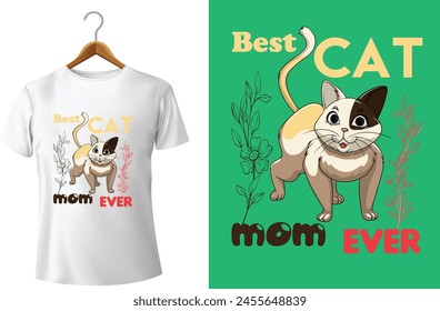 Best cat mom ever t shirt design