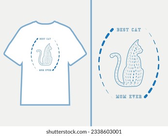 Best Cat Mom Ever T-shirt design