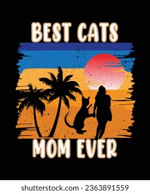 Best Cat Mom Ever t-shirt design