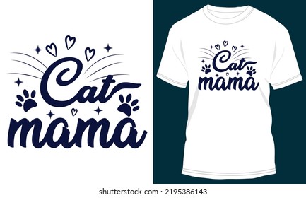 Best Cat Mom T-shirt Design Vector Illustration