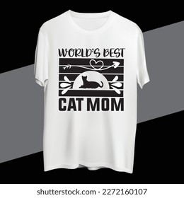 World’s Best Cat Mom t-shirt design 