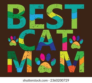 Best cat mom T-Shirt Design