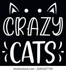 Best cats typography tshirt design vector design