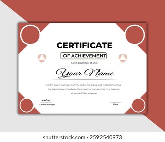 Best certificate achievement design template