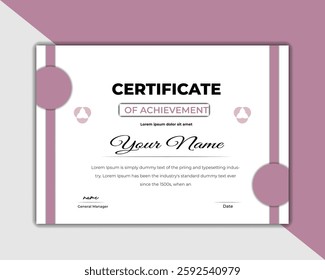 Best certificate achievement design template