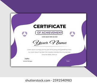 Best certificate achievement design template