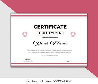 Best certificate achievement design template