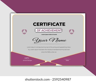 Best certificate achievement design template