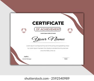 Best certificate achievement design template