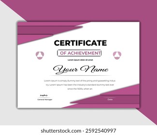 Best certificate achievement design template