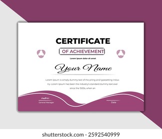 Best certificate achievement design template