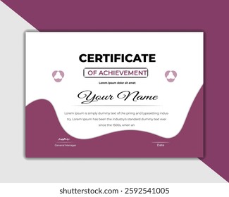 Best certificate achievement design template