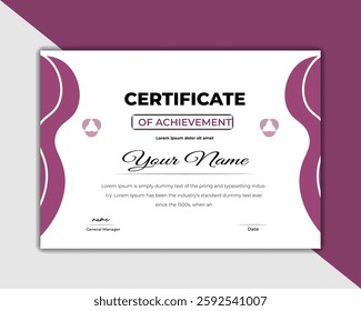 Best certificate achievement design template