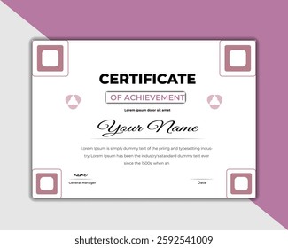 Best certificate achievement design template