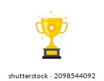 Best champions cup trophy vector design. Champion cup winner trophy award.
