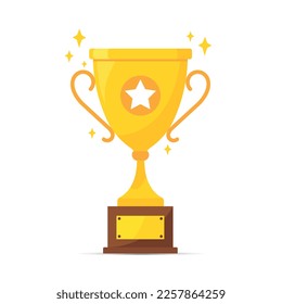 Best champions cup trophy vector design. Champion cup winner trophy award. Vector illustration.