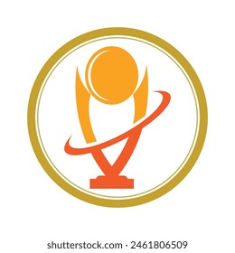 Best champions cup trophy vector design. Champion cup winner trophy award