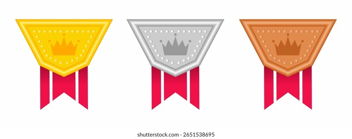 Best championship medal vector design. Champion winner award trophy on white background.