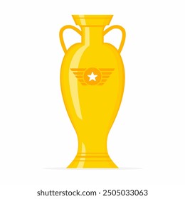 Mejor diseño de Vector de trofeo de campeonato. Trofeo del premio del ganador del campeón en el fondo blanco.