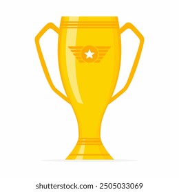 Beste Meisterschaft Trophäe Vektordesign. Siegertrophäe auf weißem Hintergrund.