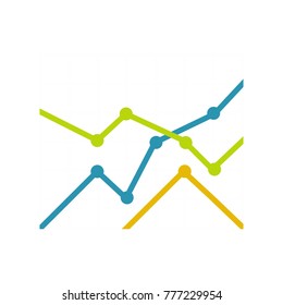 Best chart icon. Flat illustration of chart vector icon isolated on white background
