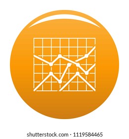 Best chart icon. Simple illustration of chart vector icon for any any design orange