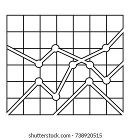 Best chart icon. Thin line illustration of chart vector icon for any web design
