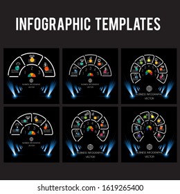 Best Chart Templates 3, 4, 5, 6, 7, 8 positions for information on black background. 