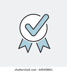 Best check symbol concept. Flat and isolated vector eps illustration icon with minimal and modern design.