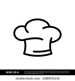 The best Chef Hat icon vector, illustration logo template in trendy style. Suitable for many purposes.