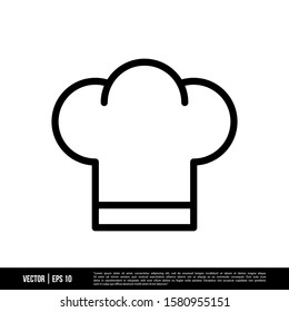 The best Chef Hat icon vector, illustration logo template in trendy style. Suitable for many purposes.