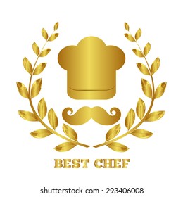 Best chef. Best menu. Gold Award. Laurel wreath. Winner. 