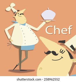 Best of chef. Retro poster