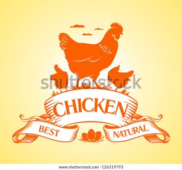 Best Chicken Design Template Stock Vector (Royalty Free) 126319793