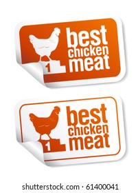 Best chicken meat stickers set