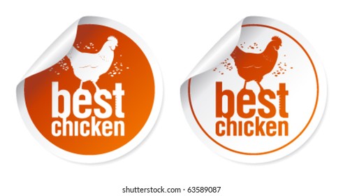 Best chicken meat stickers set