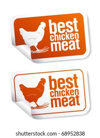 Best chicken meat stickers set