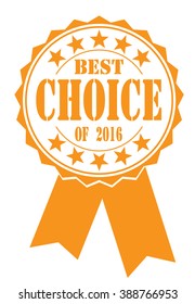 best choice of 2016 icon on a white, vector illustration 