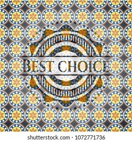 Best Choice arabic emblem. Arabesque decoration.