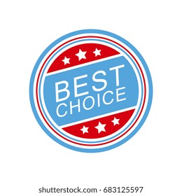 Best choice badge label seal flat icon